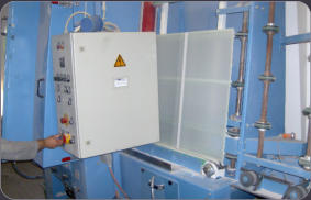 Sandstrahlen eien Glastr