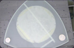 Sandstrahlen eien Glastr